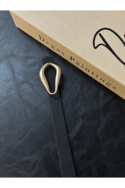 LİA KEMER Kindle Patterned Faux Leather Women's Gold Buckle Jacket Belt Dress...