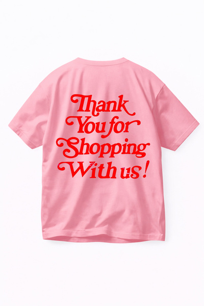 LORVEX Comfortable Fit T-Shirt Oversized Unisex Thank You Printed 100% Cotton