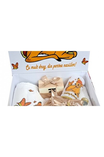 Made in Romania Set de botez cu lumânare pentru băieți și fete, set complet p...