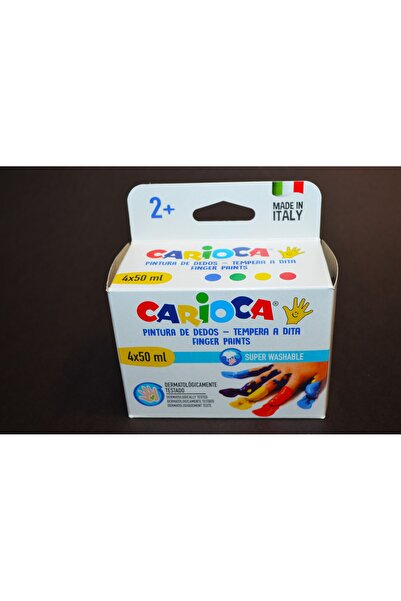 Carioca Carioca Carioca Bebek Parmak Boyası 4 Renk 4X50 ML Süper Yıkanabilir ...
