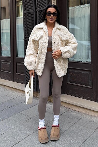 Lijuri Plush basic jacket with side pockets 7102