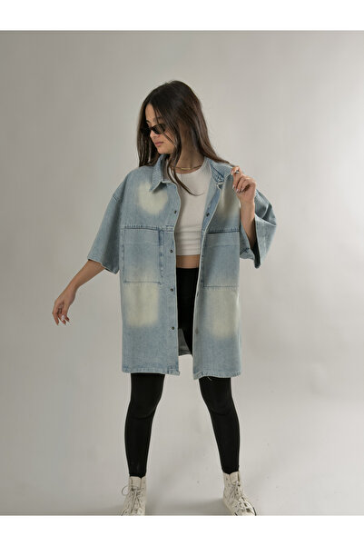 COCOPELLI Ice Blue Women's Denim Shirt Coc2694