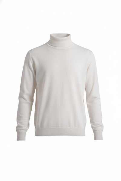 Uki EKRU Yarım Balıkçı Triko Kazak