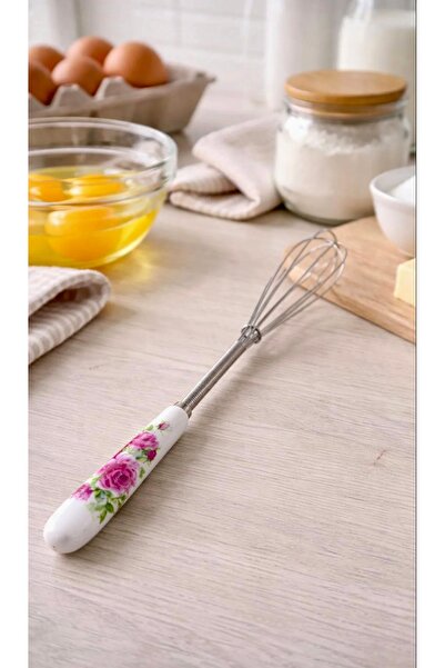 Pembelia Life Porselen Saplı Metal Mini Çırpıcı 19 cm