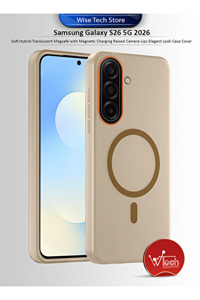 Wtech Samsung Galaxy S26 5G 2026 Hybrid Translucent Magsafe Raised Camera Lip...