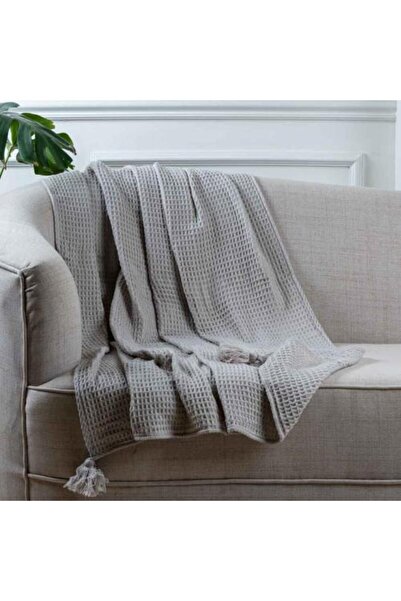 Alhabib bedding بطانية تيفولي وافل خفيفة صيفي مفرد رصاصي فاتح مقاس 150x125سم