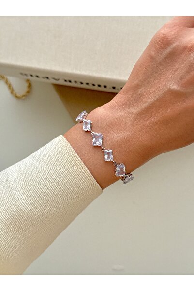 YOUES JEWELRY 316L Steel Gema Bracelet Zircon Colored Stone Bracelet