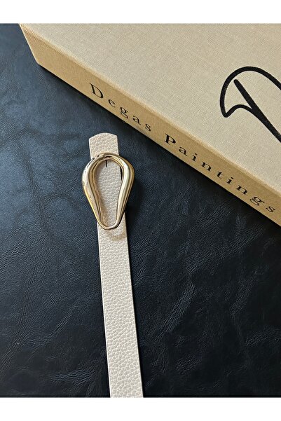 LİA KEMER Kindle Patterned Faux Leather Women's Gold Buckle Jacket Belt Dress...