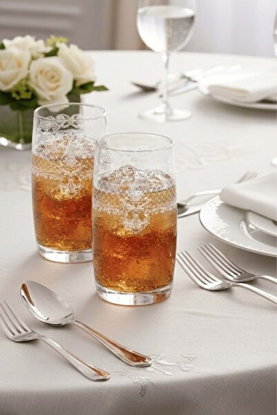 Jenisa Imperial Model Patterned Water & Soft Drink Glass – Elegant Transparen...