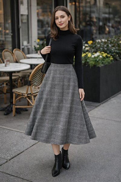 ModaPlaza Women's Plaid Skirt
