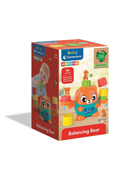 CLEMENTONI Colorful Montessori Balance Toy Bear for Babies
