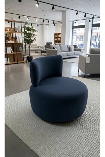 Mobilya Stant Most Tamburo Lacivert Anka Kadife Berjer (Evinize Teslim)