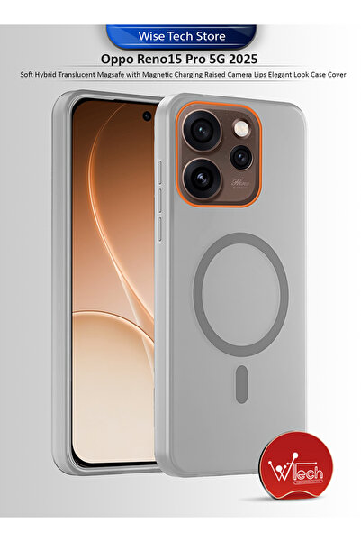 Wtech Oppo Reno15 Pro 5G 2025 Hybrid Translucent Magsafe Raised Camera Lips E...
