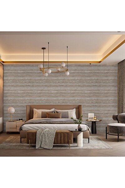 Adawall Super Washable Vinyl Wallpaper 3D, Textured, Brown, UV, , Fire Retard...