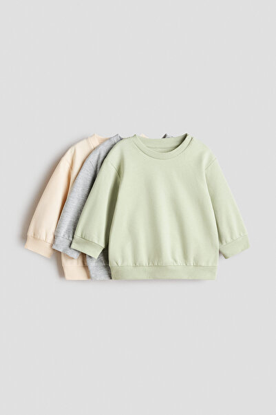 H&M 3’lü Pamuklu Sweatshirt