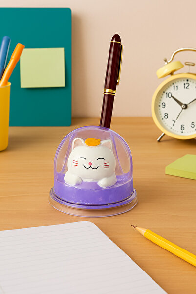 Livava Kedicik Mini Water Pen Holder, Decorative Desktop Accessory with Snow ...