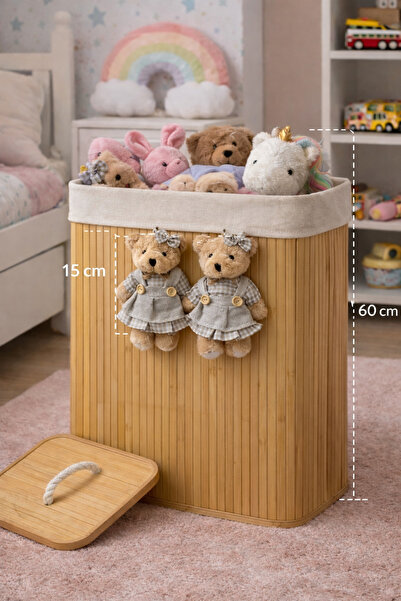 Marrone Kız Odası Oyuncak Sepeti Çamaşır Sepeti