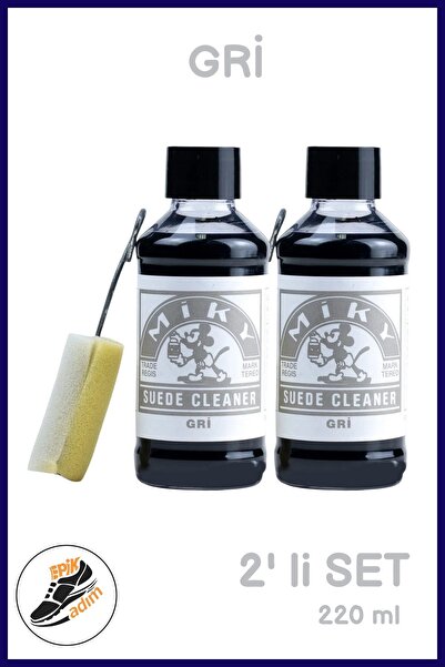 MİKY Süet & Nubuk Yenileyici Likit Boya SET | Canlandırıcı Renk Bakımı | Gri ...