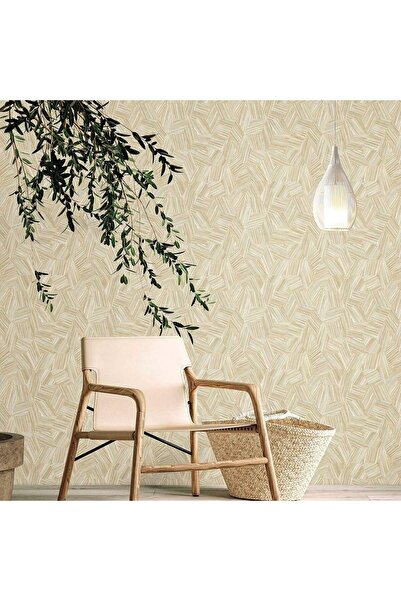ashomedesign.ro Super Washable Vinyl Wallpaper, Geometric Pattern, Beige, UV,...