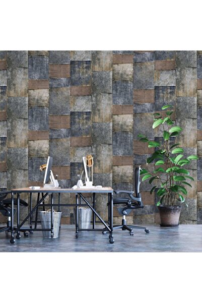 Adawall Super Washable Vinyl Wallpaper, Vintage Pattern, Bronze, UV, , Fire R...