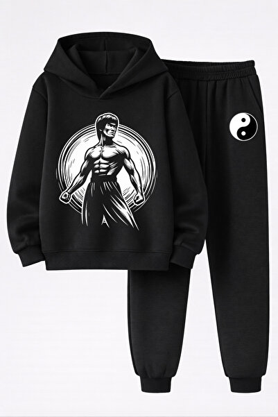 MAGORS Kung-Fu Printed 3-Ply Sweatshirt and Trackpants Children's Bottom-Uppe...