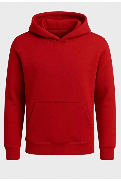 metsawear Unisex Red 3 Thread Sh Fleece-Lined Sweatshirt – Soft Texture, Keep...