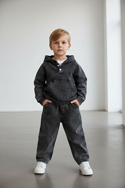 RONYPONY Blugi pentru băiat cu glugă set |   Combinație confortabilă de croia...