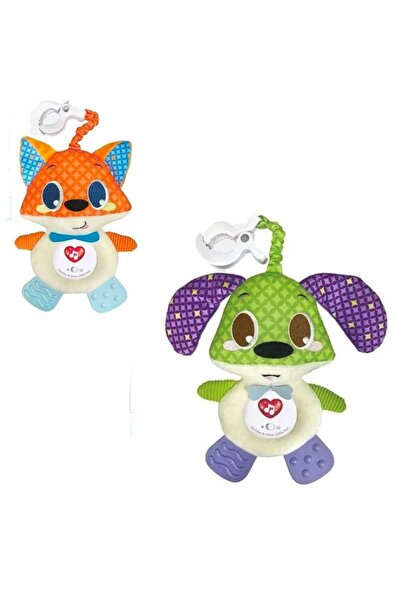 OEM Jucarie Vulpe Senzoriala din Plus pentru Bebelusi cu Sunete - Verde