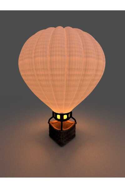 3DEV3D Dekoratif Sıcak Hava Balonu Abajuru, Uçan Balon Masa Lambası Yapay Mum...