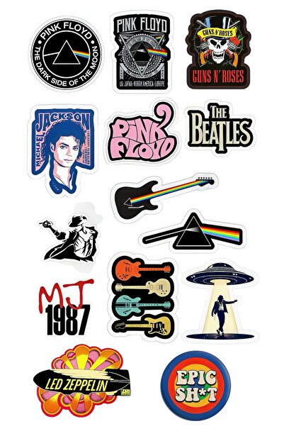 Limitless Design مجموعة ملصقات فرق موسيقية روك وليدويك – 22 × 30 سم |   بينك ...