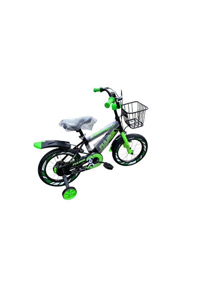 OEM Bicicleta Copii cu Roti Ajutatoare Cosulet si Aparatori 14 Inch - Verde