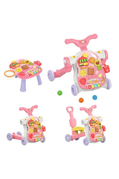 OEM Premergator 4 in 1 cu Panou de Activitati Masuta si Sunete - Roz