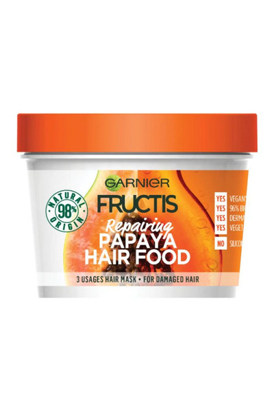 Garnier Fructis Masca pentru Par Hair Food Papaya, pentru Parul Deteriorat, 3...