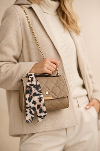 Tabris Luxary Beige Quilted Women's Shoulder Bag – Mini Hand and Crossbody Ba...