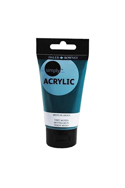 Daler Rowney Simply Acrylic Color, 391 - Medium Green, 75 ml