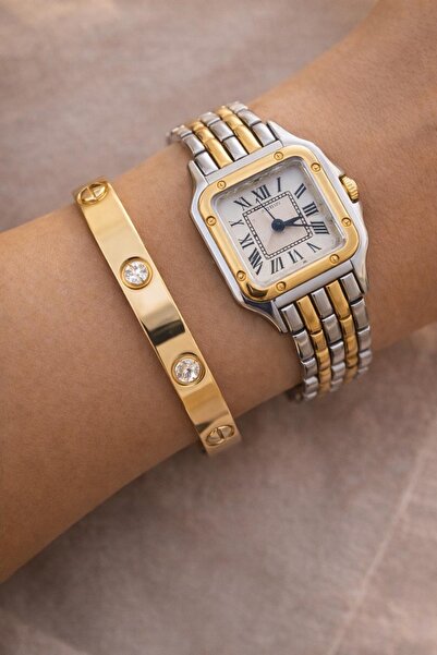 Arzu Butik Women's Wristwatch Minimal Watch and Bracelet Set