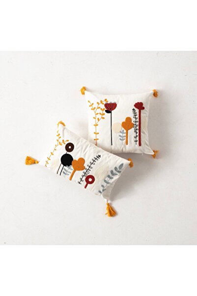 Nari Collections 2-Piece Premium Punch Embroidered Throw Pillow Cover