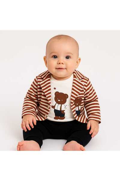 Donino Baby baby suit striped jacket