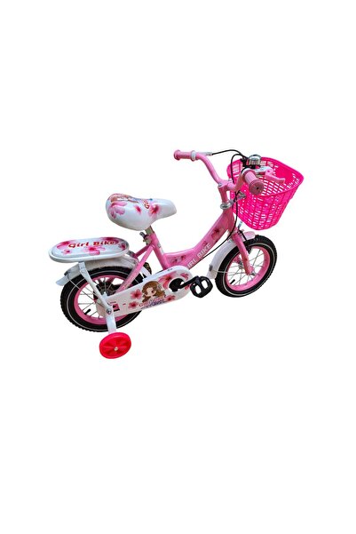 OEM Bicicleta pentru Fetițe cu Coș pentru Papusi și Roti Ajutatoare - 12Inch