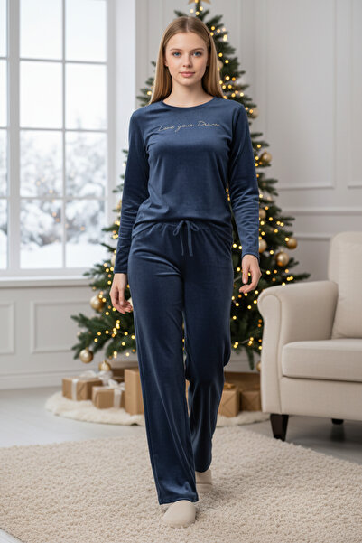 esmara Women's Pyjamas Winter Two Pieces, Velvet Loungewear Jumpsuit Home War...