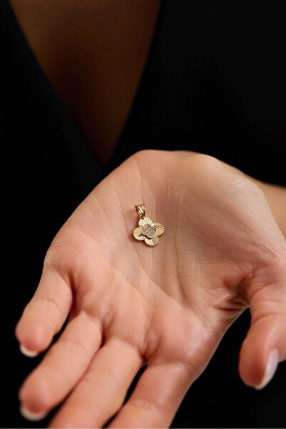 Tufanlar Kuyumculuk 14 Ayar Yonca Altın Kolye Ucu