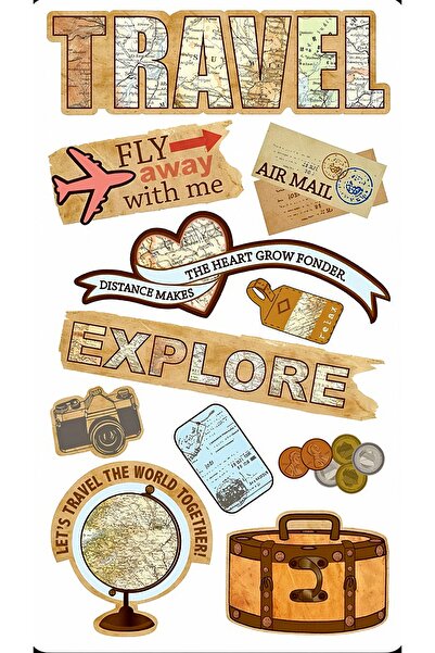 Limitless Design مجموعة ملصقات الموضة والسفر مقاس 22x30 سم