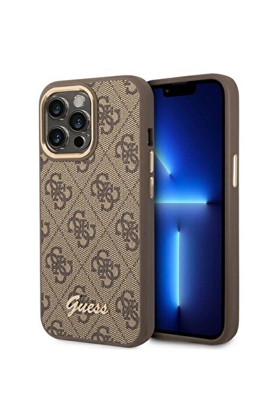 Guess Vintage Gold Logo Case compatible with iPhone 14 Pro Max
