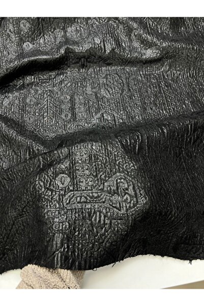 Şanlı Kumaş Siyah Jakarlı Brokar Kumaş