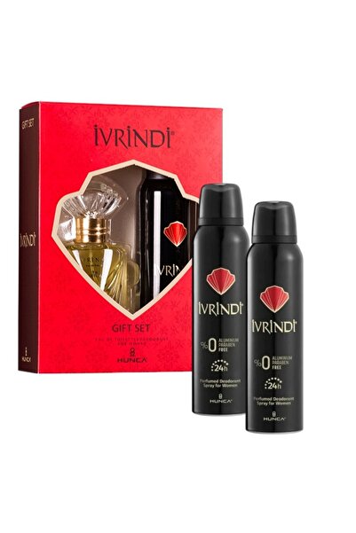 Ivrindi Edt 55 Ml Kadın Parfümü + 3 Adet 150 Ml Deodorant