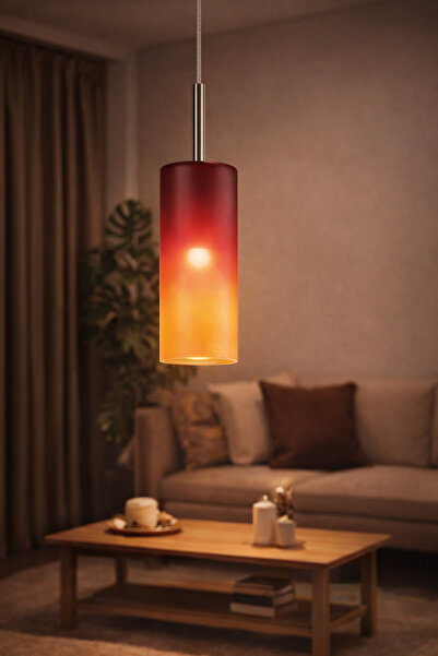 Eglo Troy 1 Pendant, E27, 1×60W, IP20, Red-Orange Glass – Modern Interior Lig...
