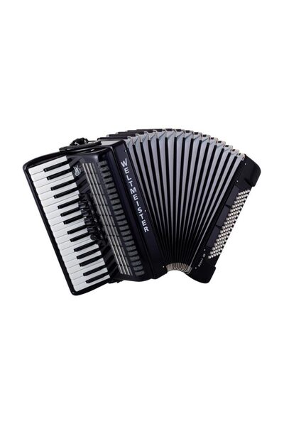 Weltmeister Achat Akordeon (34/80 - Siyah) | 80 Bas 34 Tuş Alman İşçiliği