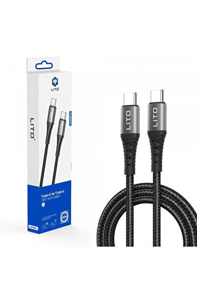 Lito Cablu Date si Incarcare USB-C - USB-C LD08CC, 60W, 1m, Negru