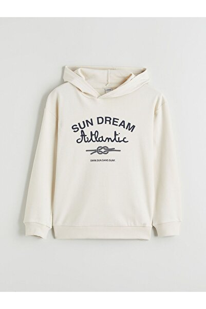 LC Waikiki Hanorac pentru băiat cu glugă cu imprimeu LCW Kids