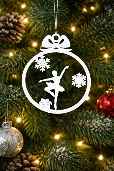 Ada Kostüm Tasarım Ballerina Themed 3D Design Christmas Tree Ornament (Pack o...